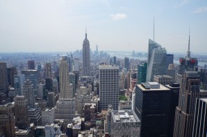 Blick auf Empire State Building von Top of the Rock