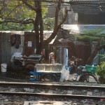 Das Leben an den Bahngleisen