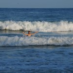 Baden in den Wellen