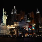 Das New York New York Casino mit der Skyline